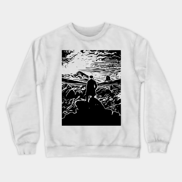 Caspar David Friedrich | Wanderer above the sea of fog Crewneck Sweatshirt by Classical